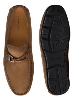 Magnanni Monterey Braid Bit in Taupe Suede