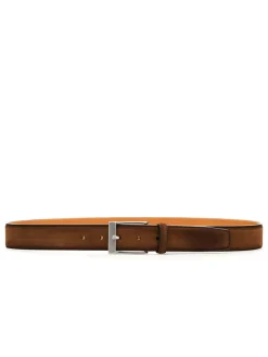 Magnanni Telante Belt in Cognac Suede