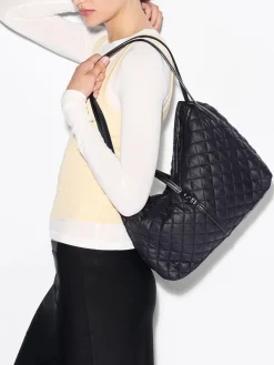 MZ Wallace Astor East West Tote in Black Oxford