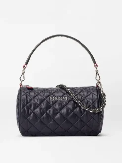 MZ Wallace Crosby Barrel Crossbody in Black Oxford