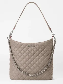 MZ Wallace Crosby Hobo in Morning Dove Oxford