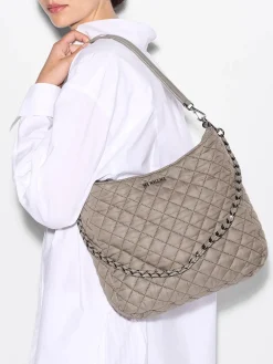 MZ Wallace Crosby Hobo in Morning Dove Oxford