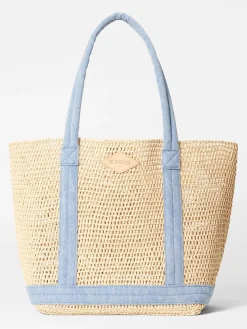 MZ Wallace Medium Crochet Tote in Crochet/True Light Denim