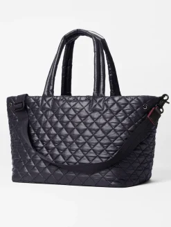 MZ Wallace Medium East West Metro Tote in Black Oxford