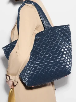 MZ Wallace Medium Metro Tote Deluxe in Ink Liquid Oxford