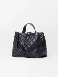 MZ Wallace Mini Astor Top Handle in Black Oxford
