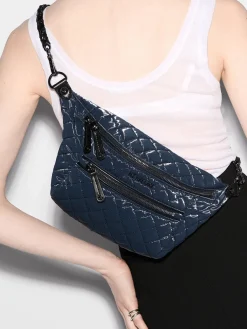 MZ Wallace Small Crosby Sling Bag in Ink Liquid Oxford