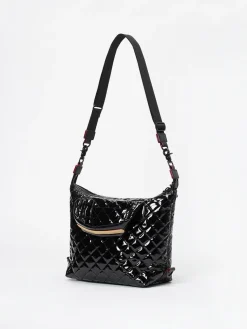 MZ Wallace Small Sutton Deluxe in Black Lacquer Oxford