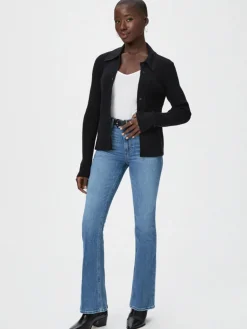 Paige Laurel Canyon High Rise Bootcut in Rock Show Distressed