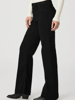 Paige Leenah 32" Wide Leg Jean in Black Shadow