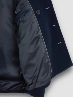 Paul & Shark Peacoat In Wool & Cashmere In Navy