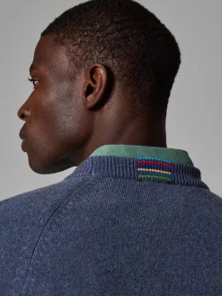 Paul Smith Indigo Merino Wool Crew Neck Sweater