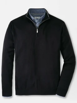 Peter Millar Autumn Crest Quarter-Zip in Black