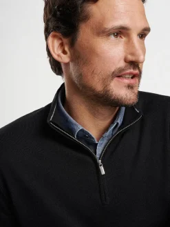Peter Millar Autumn Crest Quarter-Zip in Black