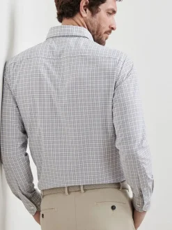 Peter Millar Carter Performance Poplin Sport Shirt in Nebula Blue