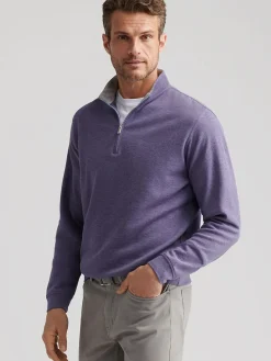 Peter Millar Crown Comfort Pullover in Deep Violet