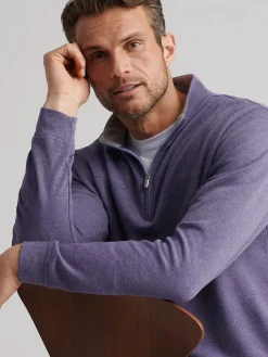 Peter Millar Crown Comfort Pullover in Deep Violet