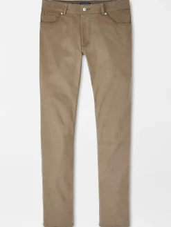 Peter Millar Delvin Twill Five-Pocket Pant in Rye