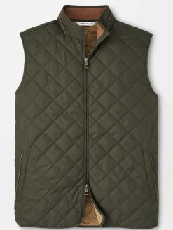 Peter Millar Essex Vest in Dark Olive