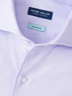 Peter Millar Excursionist Flex Micro Print Shirt in Wisteria