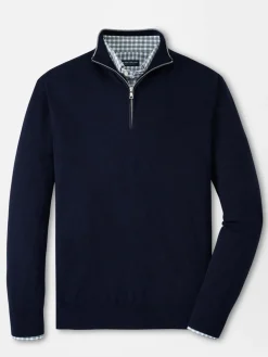 Peter Millar Excursionist Flex Quarter-Zip in Navy