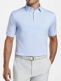 Peter Millar Hales Performance Jersey Polo in Cottage Blue