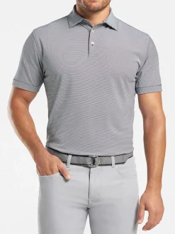 Peter Millar Jubilee Stripe Performance Polo in Navy