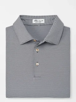 Peter Millar Jubilee Stripe Performance Polo in Iron