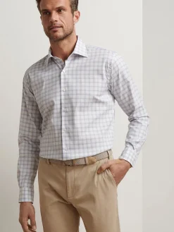 Peter Millar Lenox Crown Lite Cotton-Stretch Sport Shirt in White