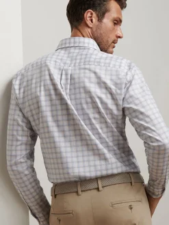 Peter Millar Lenox Crown Lite Cotton-Stretch Sport Shirt in White