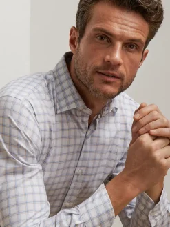 Peter Millar Lenox Crown Lite Cotton-Stretch Sport Shirt in White