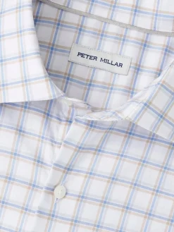 Peter Millar Lenox Crown Lite Cotton-Stretch Sport Shirt in White