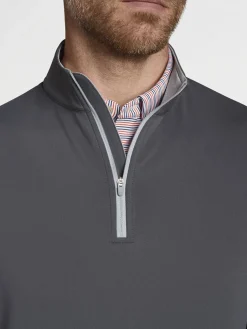 Peter Millar Perth Performance Quarter-Zip in Iron