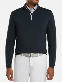 Peter Millar Perth Performance Quarter-Zip in Black