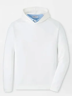 Peter Millar Pine Performance Hoodie in White