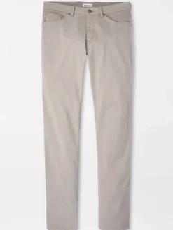 Peter Millar Signature Sateen Five-Pocket Pant in Gale Grey