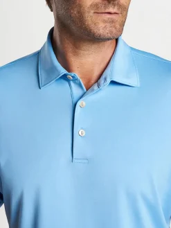 Peter Millar Solid Performance Jersey Polo in Cottage Blue [Sean Self Collar]