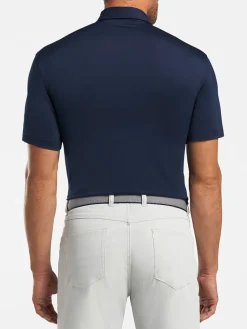 Peter Millar Solid Performance Jersey Polo in Navy [Sean Self Collar]