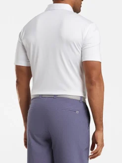 Peter Millar Solid Performance Jersey Polo in White [Sean Self Collar]