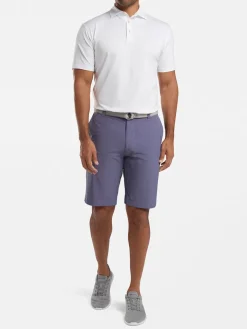 Peter Millar Solid Performance Jersey Polo in White [Sean Self Collar]