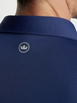 Peter Millar Solid Performance Jersey Polo in Navy