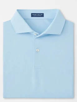Peter Millar Soul Performance Mesh Polo in Blue Frost