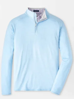 Peter Millar Stealth Performance Quarter-Zip in Blue Frost