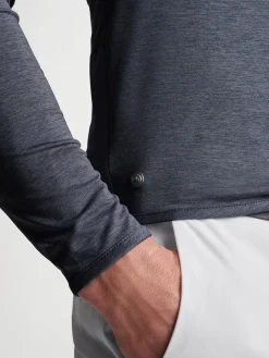 Peter Millar Stealth Performance Quarter-Zip in Steel