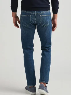 Peter Millar Vintage Washed Five-Pocket Denim in True Blue Wash