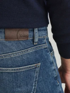 Peter Millar Vintage Washed Five-Pocket Denim in True Blue Wash