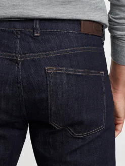 Peter Millar Vintage Washed Five-Pocket Denim in Dark Indigo