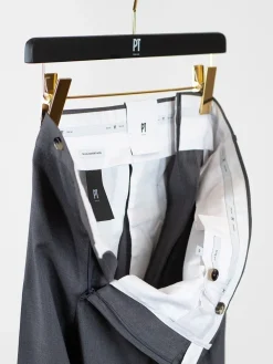 PT01 Estrato 120s Lux Wool Twill Trouser in Charcoal Melange