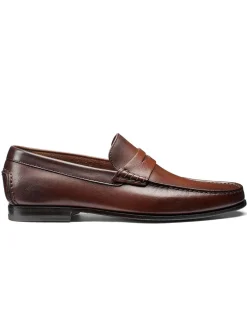 Santoni Ikangia Penny Loafer in Brown