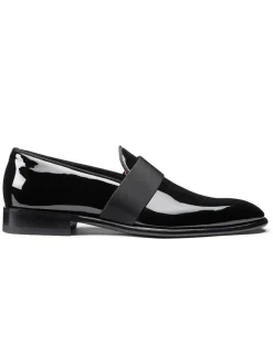 Santoni Isomer Formal Slip-On in Black Patent